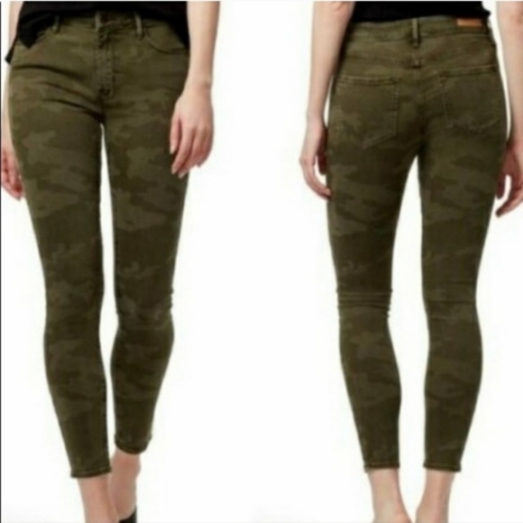SANCTUARY DENIM Social Ankle Skinny Standard Rise Camo Print Green Sz. 28 / 6 - Picture 6 of 13
